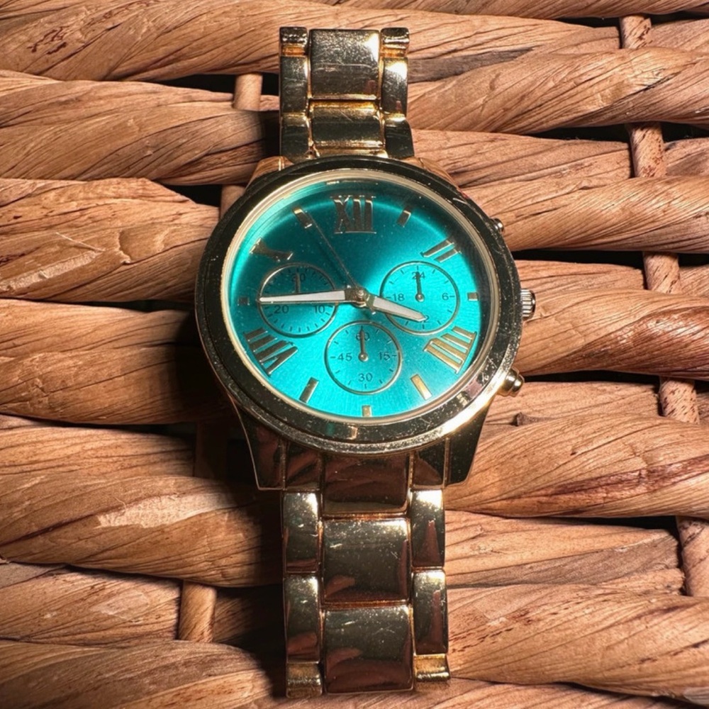 Gold and Teal Watch